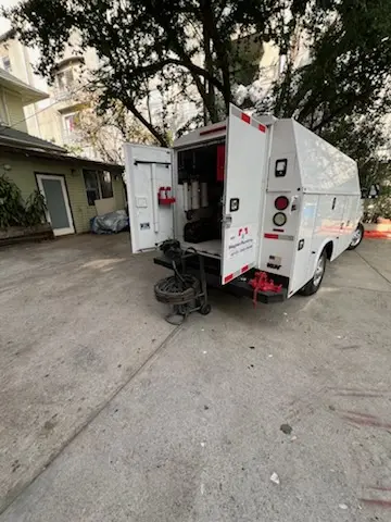 Magnet Plumbing service vehicle on-site for Sewer Line Repair in Pukalani